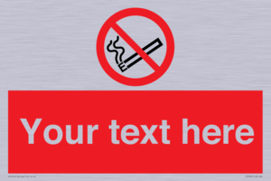 Custom No E-cigarettes / Vaping Sign